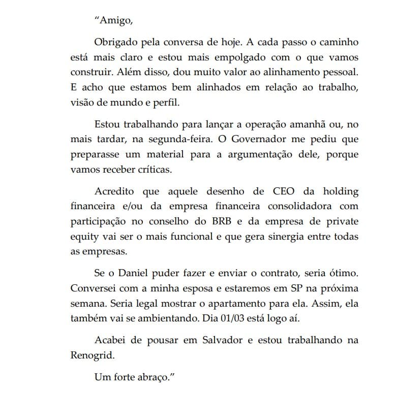 Operação Compliance Zero: Mensagens revelam elo entre ex-presidente do BRB e empresário
