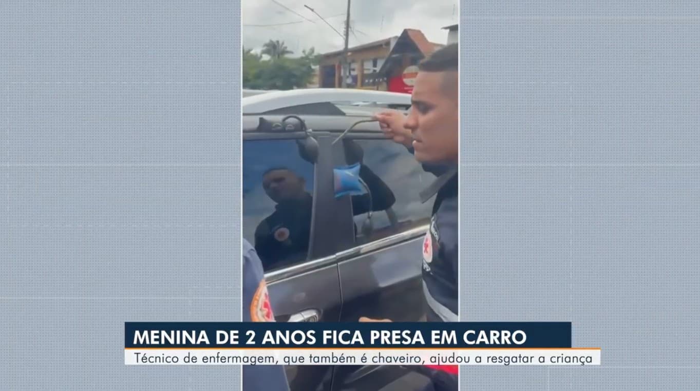 Técnico de enfermagem do Samu resgata criança trancada dentro de veículo em Gravatá