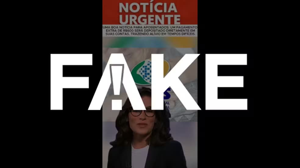FALSO: Vídeo que Promete ‘Pagamento Extra’ de R$ 600 do INSS é FAKE e Usa IA para Clonar Voz de Jornalista