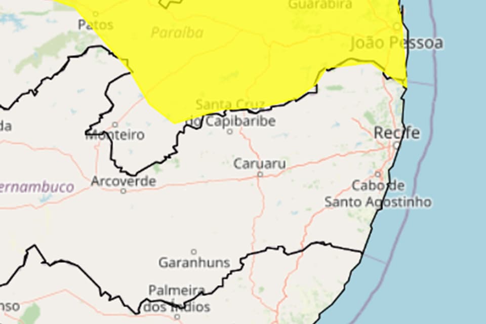 Inmet reduz alerta de chuva e 10 municípios de Pernambuco seguem com risco até terça-feira
