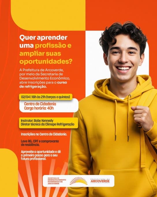 Prefeitura de Arcoverde abre inscrições para curso gratuito de refrigeração