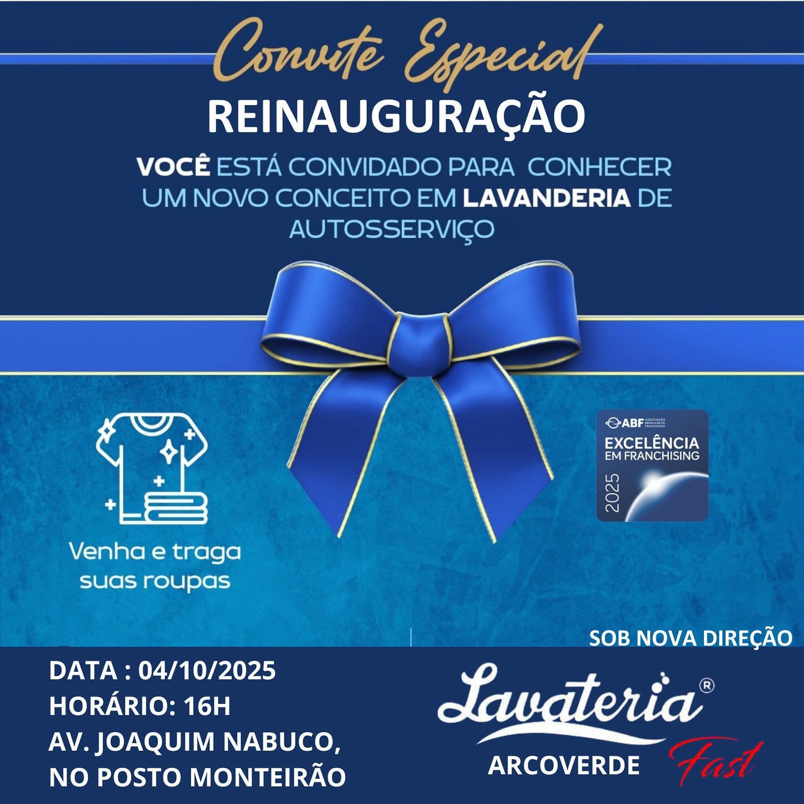 É NESTE SÁBADO: Lavateria Fast Arcoverde Reinaugura com Novo Conceito de Autosserviço