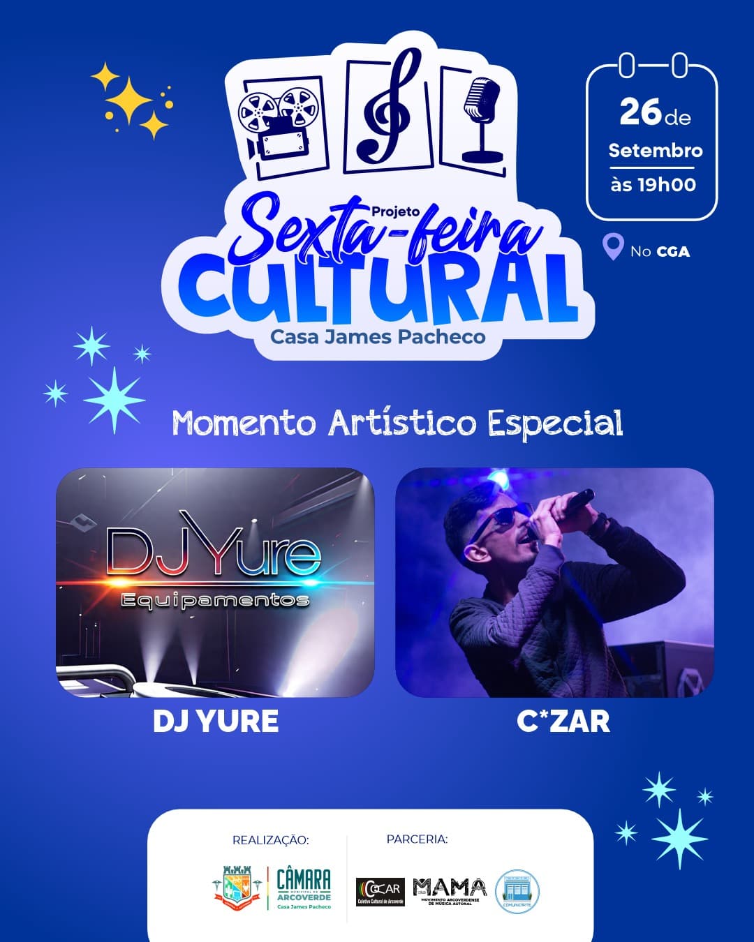 Sexta-feira Cultural de Arcoverde celebra audiovisual e fotografia com música e homenagens