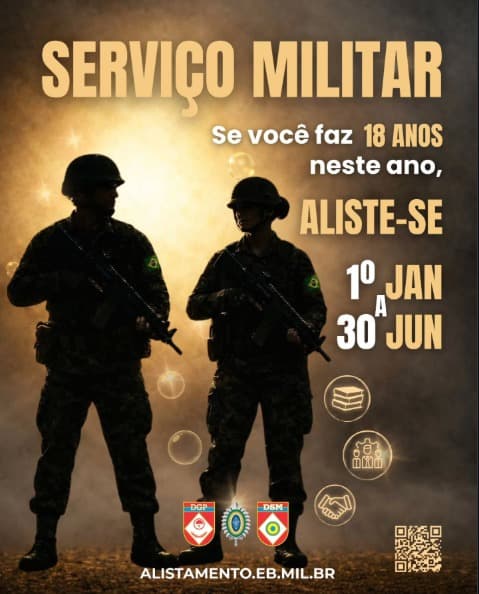 Alistamento militar para quem completa 18 anos em 2026 já está disponível