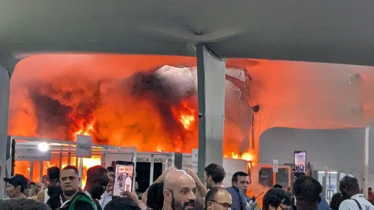 Incêndio atinge área da Blue Zone da COP30 em Belém