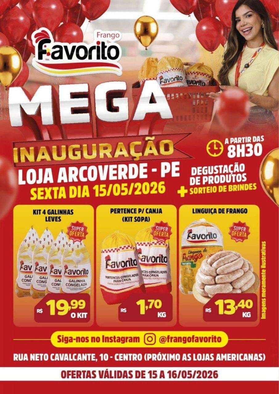 Frango Favorito chega a Arcoverde com inauguração e oferta especial nesta sexta-feira