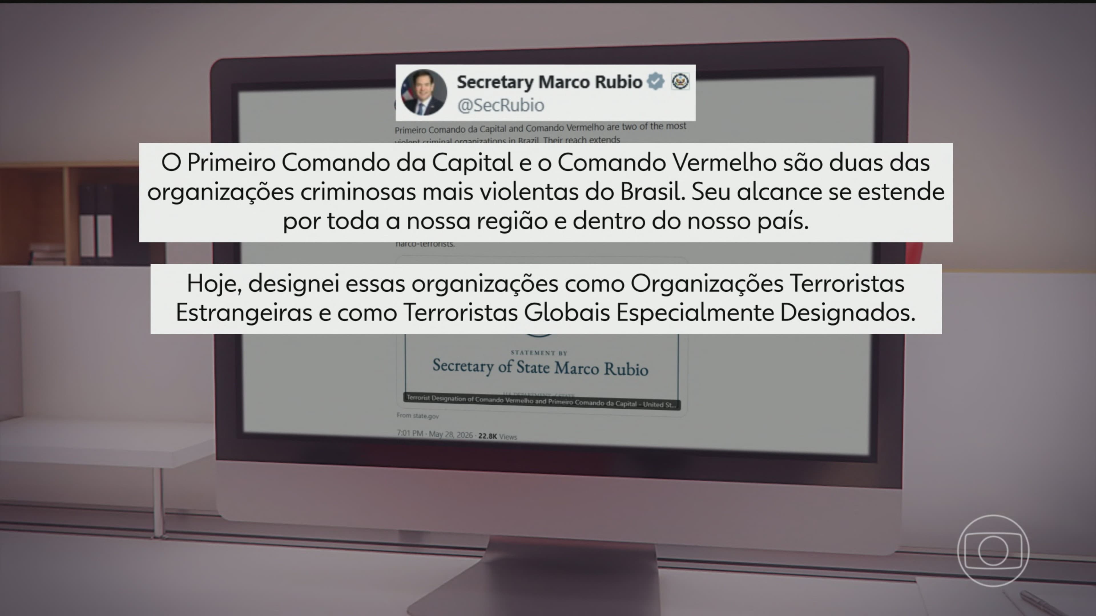 EUA classificam PCC e Comando Vermelho como organizações terroristas em decisão que gera apreensão no Brasil