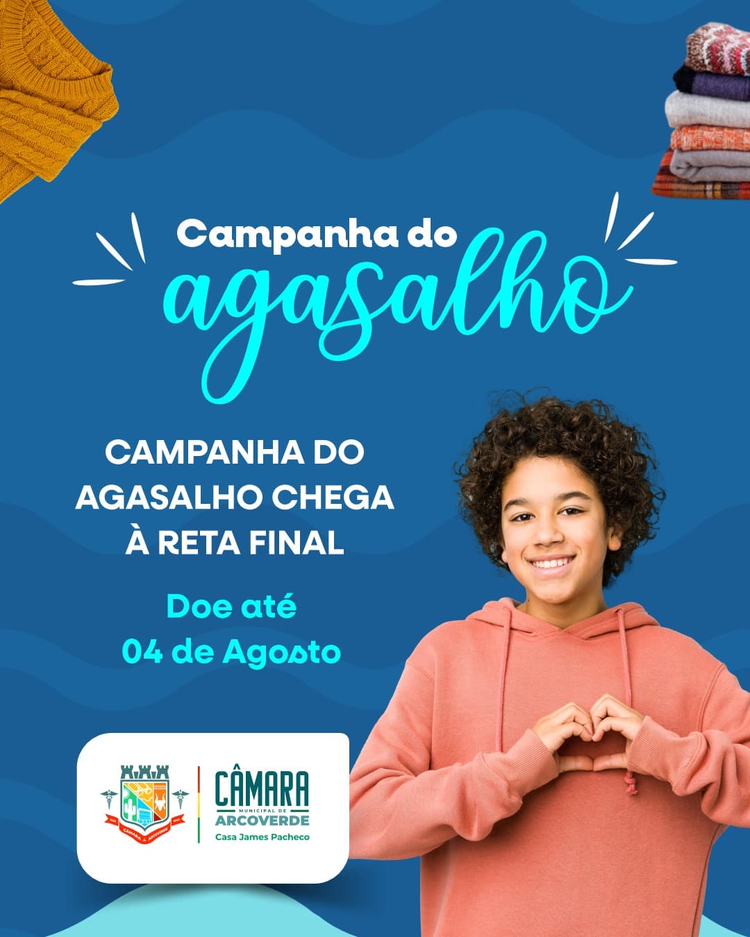 Campanha do Agasalho da Câmara de Arcoverde entra na reta final; doações seguem até segunda-feira (04)