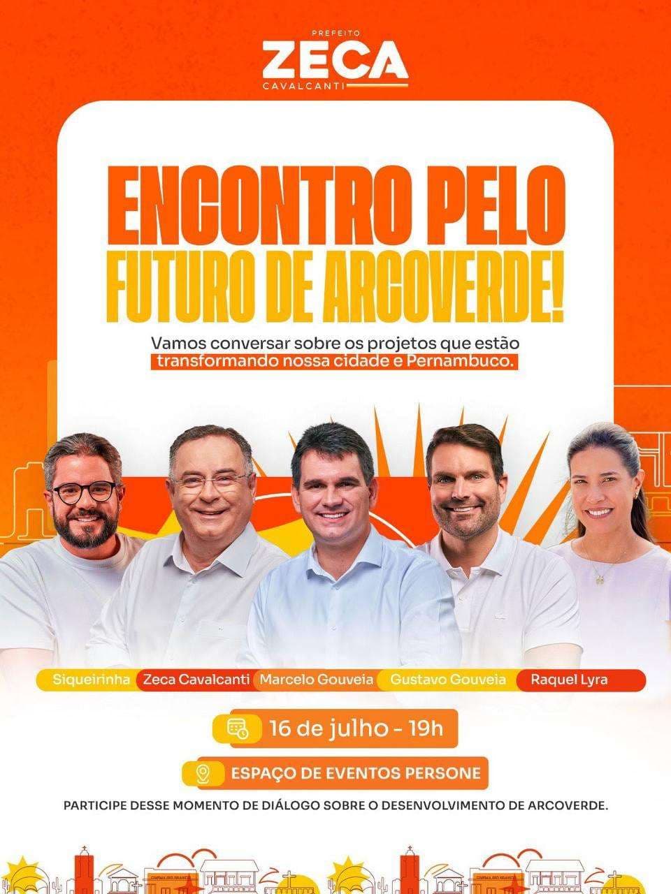 Zeca Cavalcanti promove Encontro pelo Futuro de Arcoverde nesta quinta-feira (16)