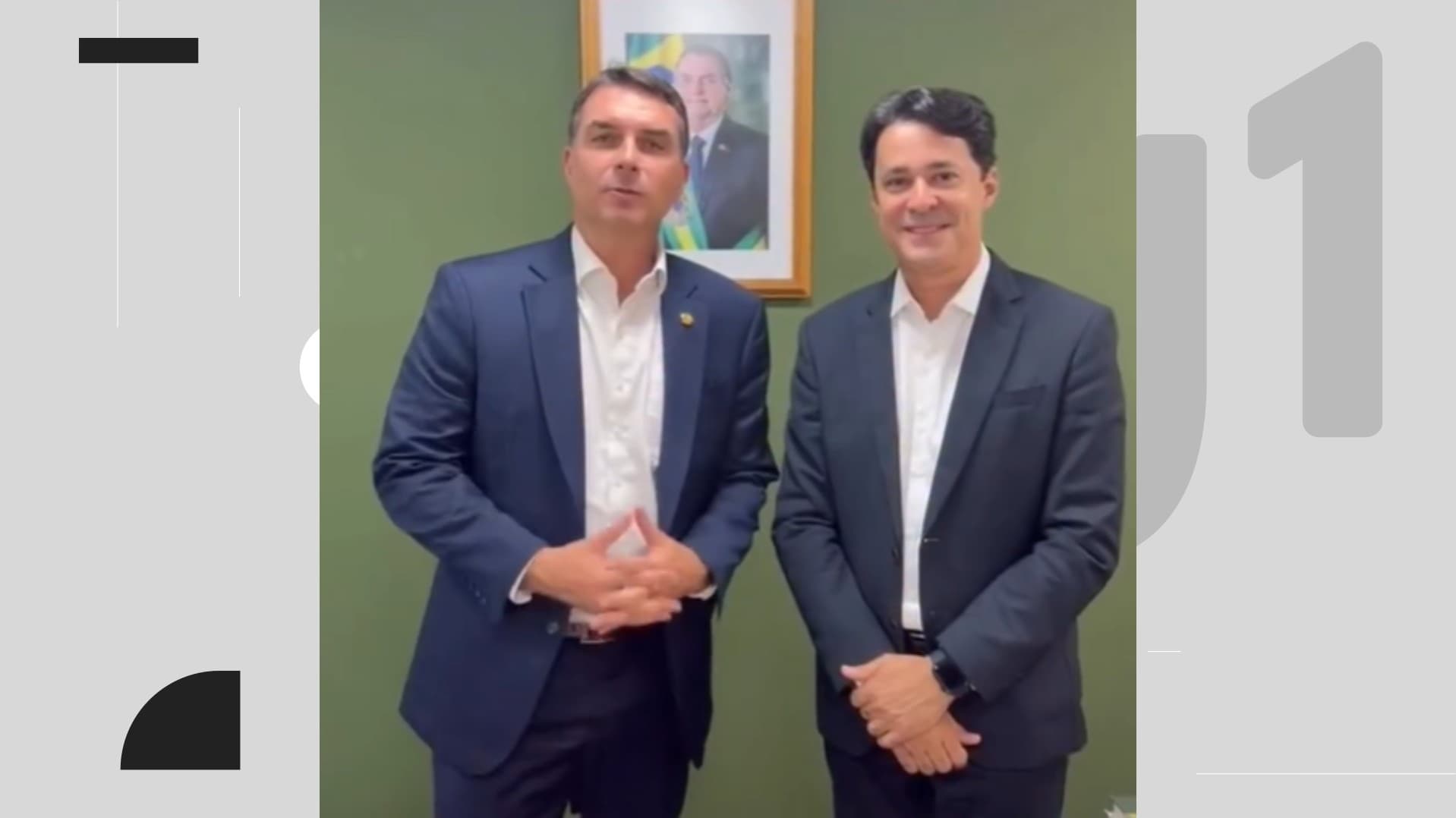 Flávio Bolsonaro oficializa pré-candidatura de Anderson Ferreira ao Senado por Pernambuco