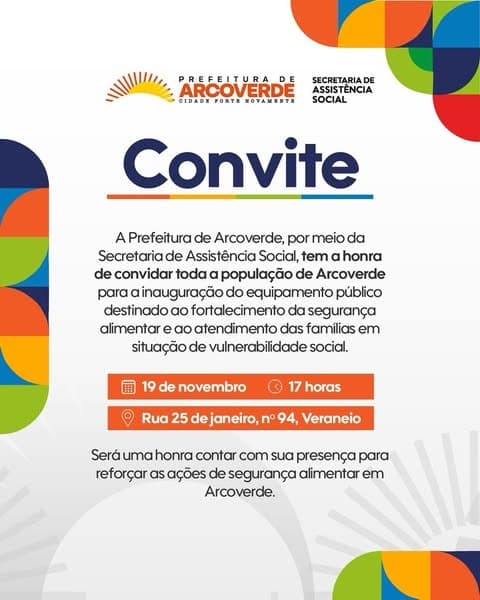 Arcoverde inaugura novo espaço de assistência e segurança alimentar