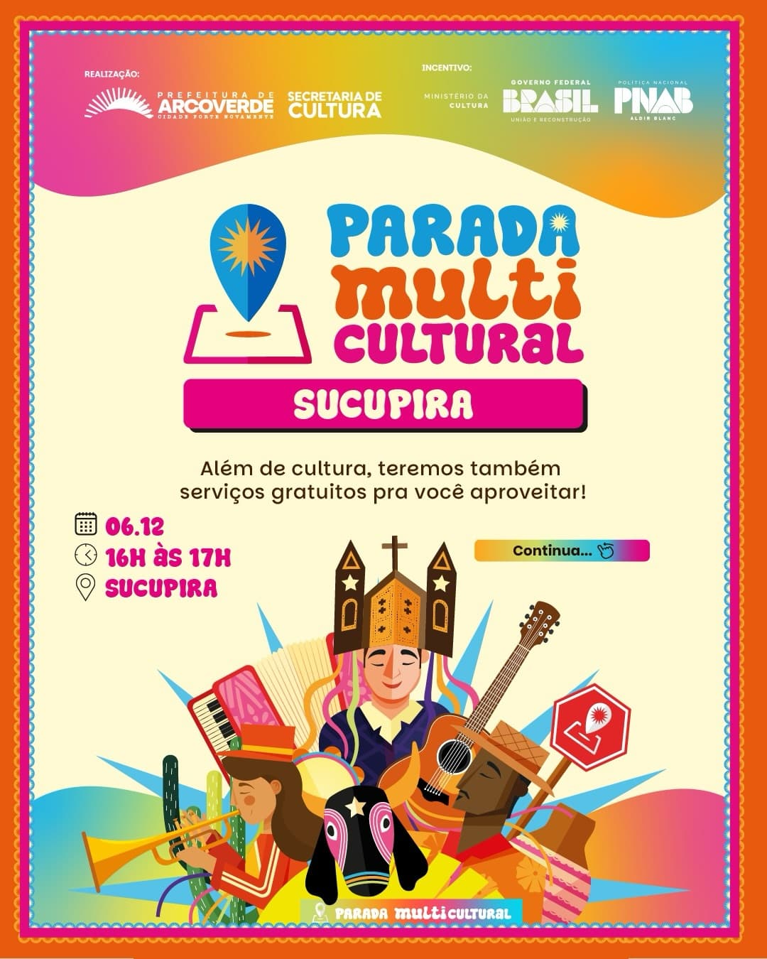 Parada Multicultural leva serviços gratuitos e atrações culturais ao bairro do Sucupira nesta sexta (06)