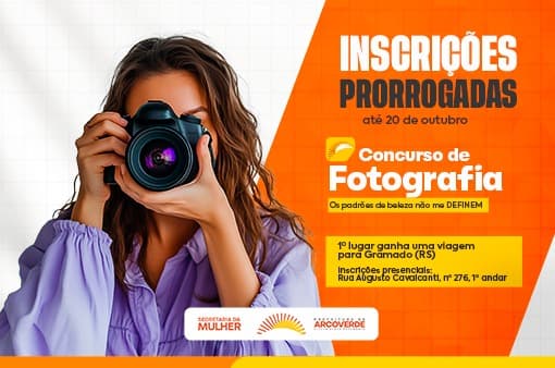 OPORTUNIDADE: Arcoverde Prorroga Inscrições de Concurso de Fotografia com Prêmio de Viagem a Gramado