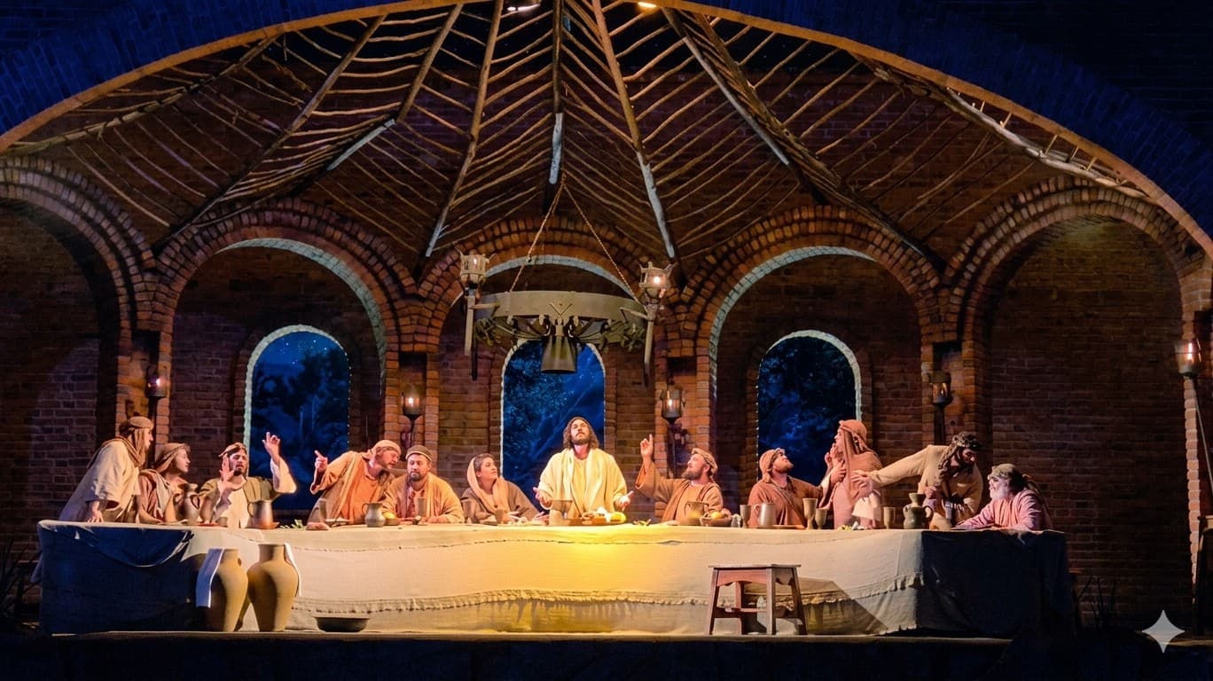 A Última Ceia ganha vida na 57ª temporada da Paixão de Cristo em Nova Jerusalém