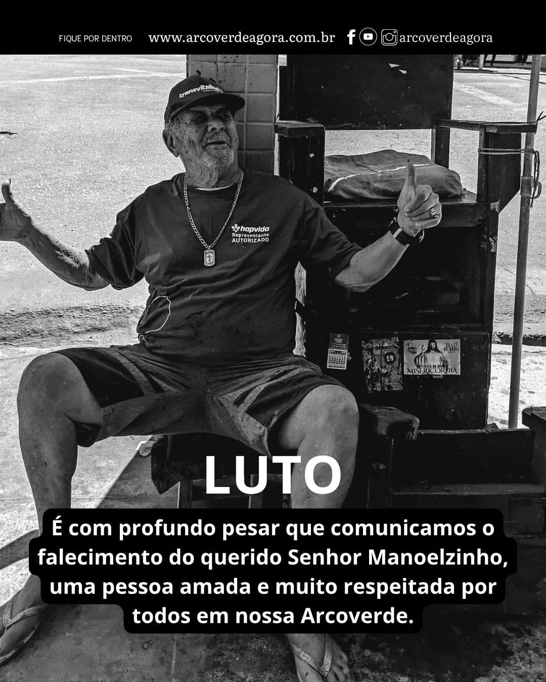 Morre aos 92 anos o querido Senhor Manoelzinho, símbolo de dedicação e alegria em Arcoverde