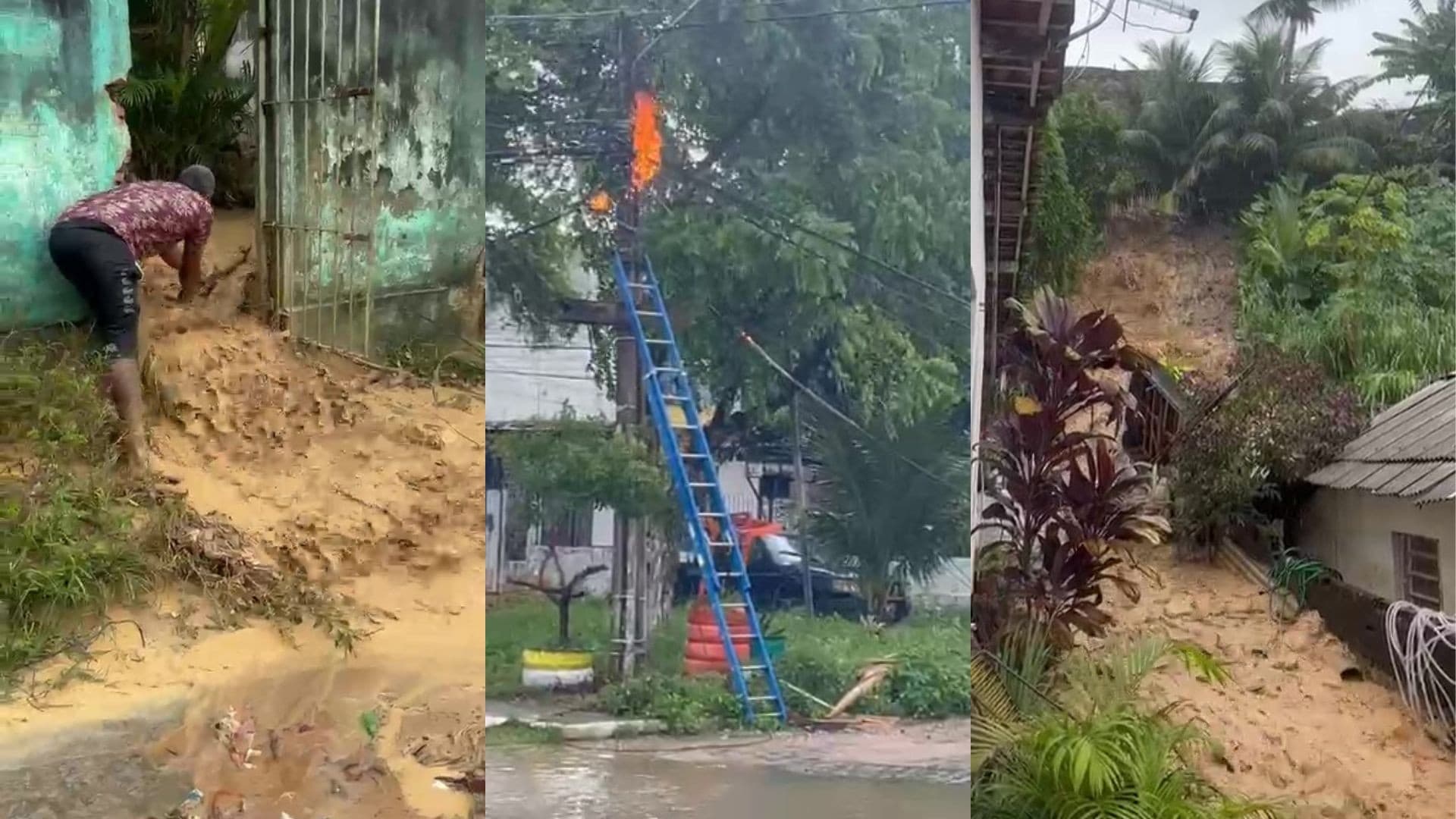 Chuva intensa causa deslizamentos e alagamentos no Grande Recife