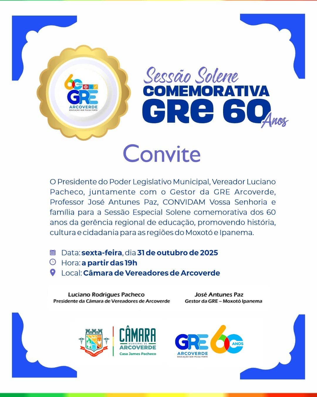Câmara de Vereadores homenageia GRE Arcoverde pelos 60 anos de contribuição à educação