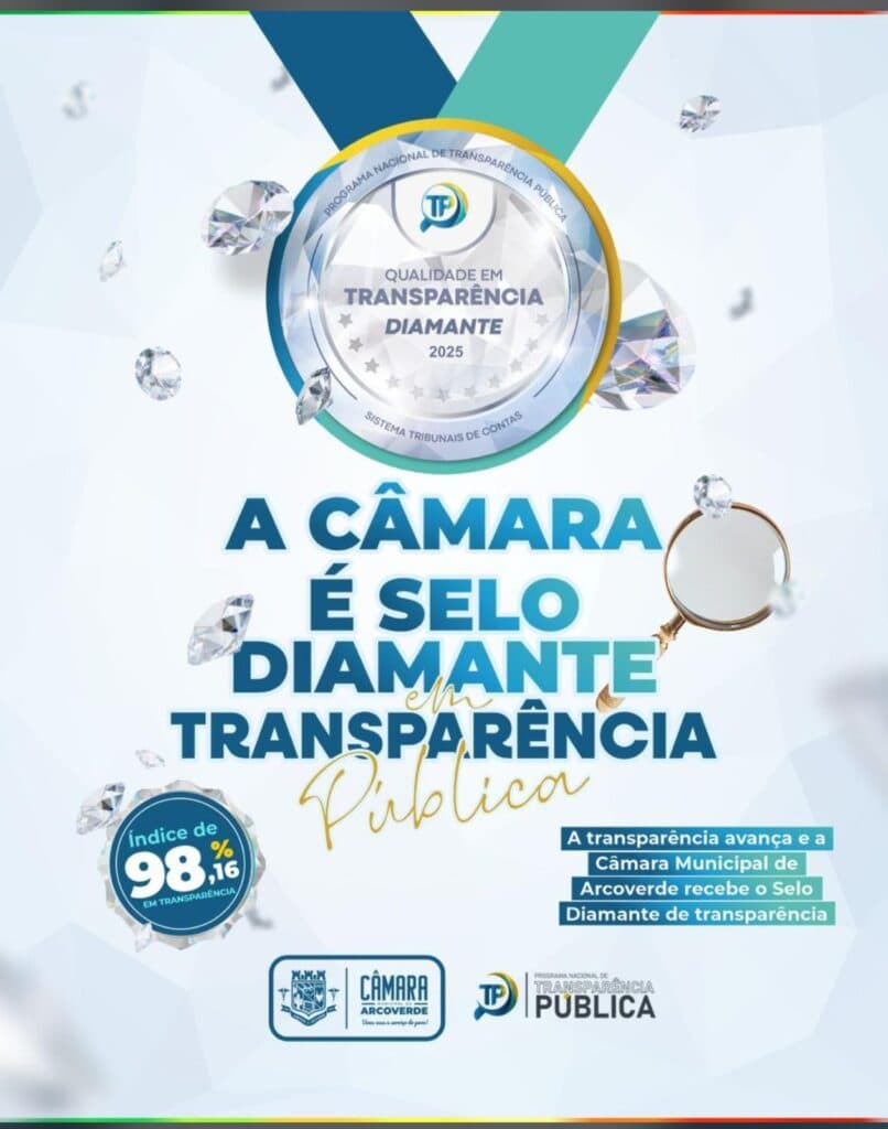Câmara de Arcoverde conquista Selo Diamante de Transparência do TCE-PE