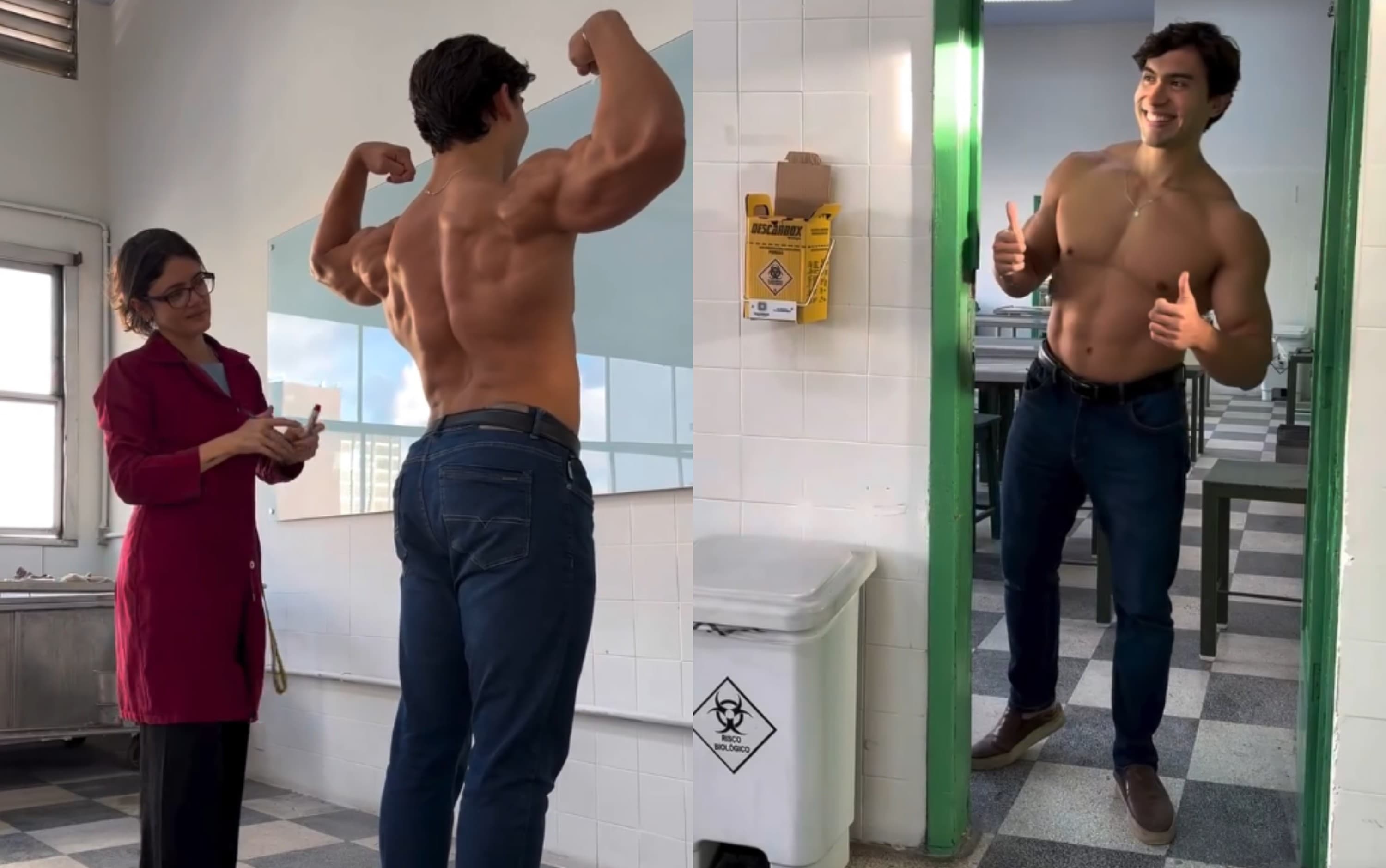 Aula de anatomia na UFPE viraliza ao utilizar aluno fisioculturista como modelo