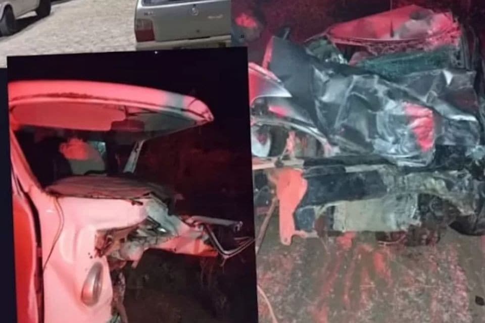 Motorista morre e estudantes ficam feridos em acidente envolvendo carro e transporte escolar em Inajá