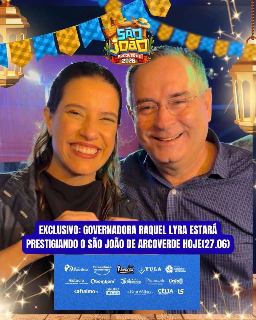 Governadora Raquel Lyra prestigia o São João de Arcoverde neste sábado