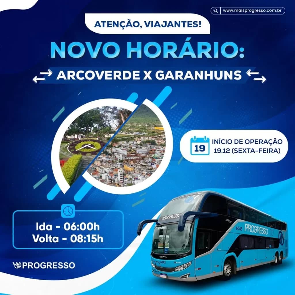 Novo horário amplia opções no transporte intermunicipal entre Arcoverde e Garanhuns