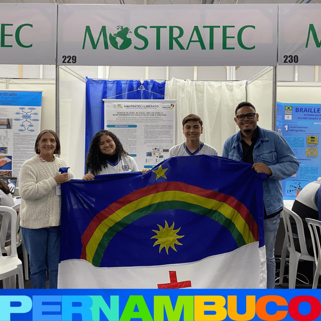 Estudantes pernambucanos representam o estado na Mostratec com projeto para evitar desperdício de água