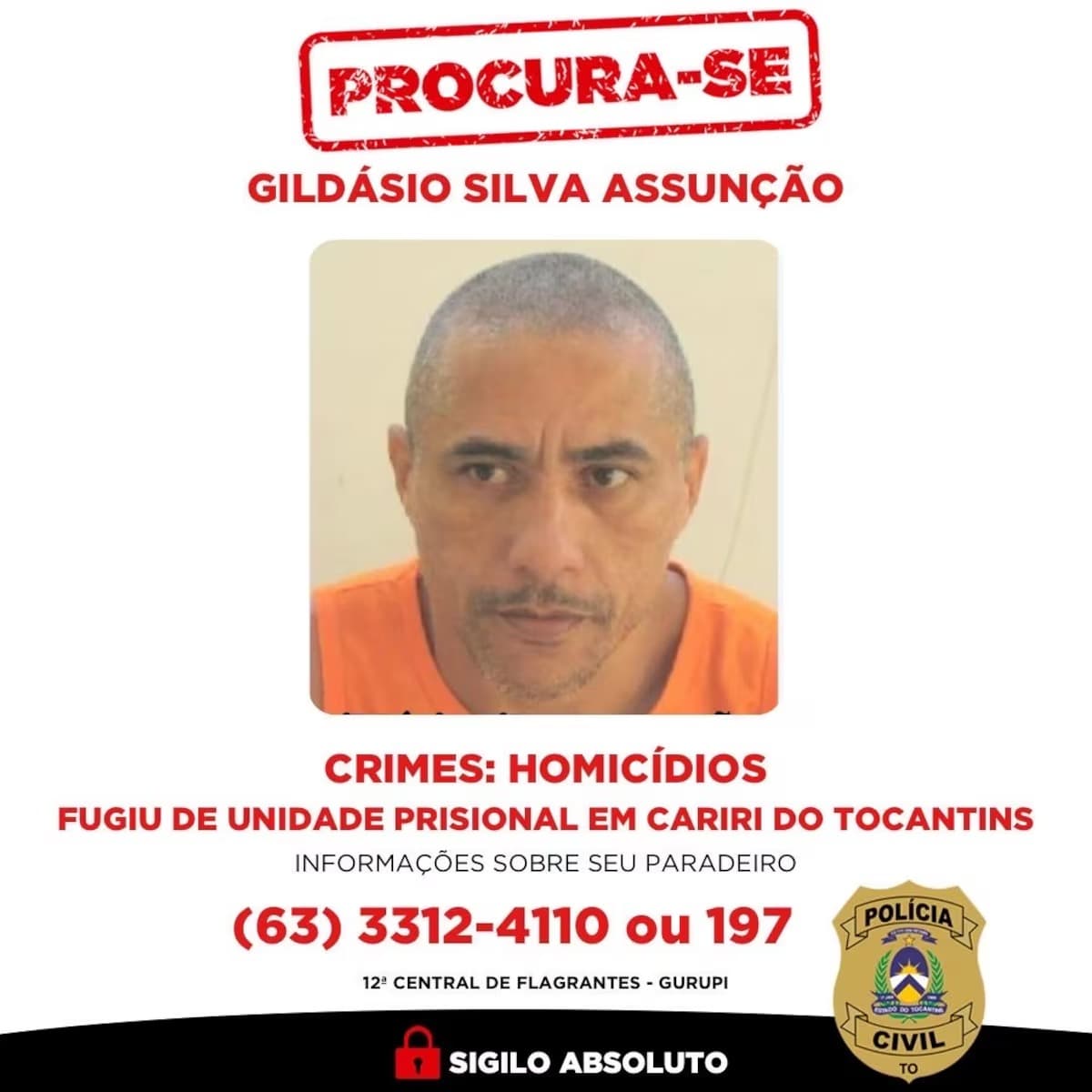 Autoridades intensificam buscas por detentos de alta periculosidade que fugiram de presídio no Tocantins