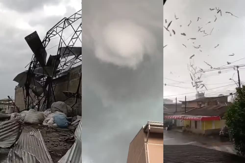 Tornado atinge São José dos Pinhais, deixa feridos e causa danos a até 300 residências