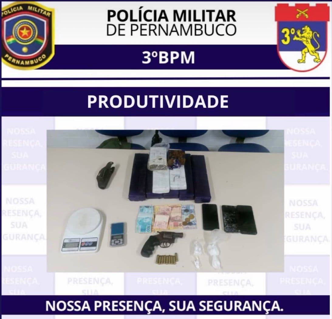 Operações do 3º BPM resultam em grande apreensão de drogas e cumprimento de mandado de prisão