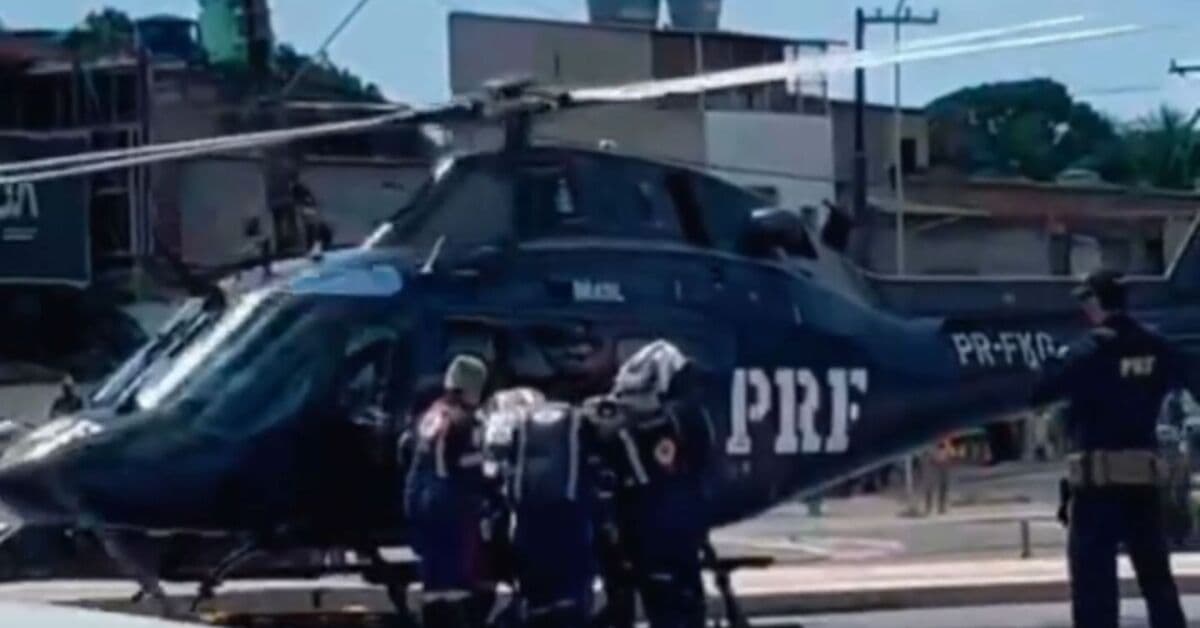 FORÇA-TAREFA AÉREA: Helicóptero da PRF é Acionado Para Socorrer Vítimas Graves de Desabamento de Casas em Olinda