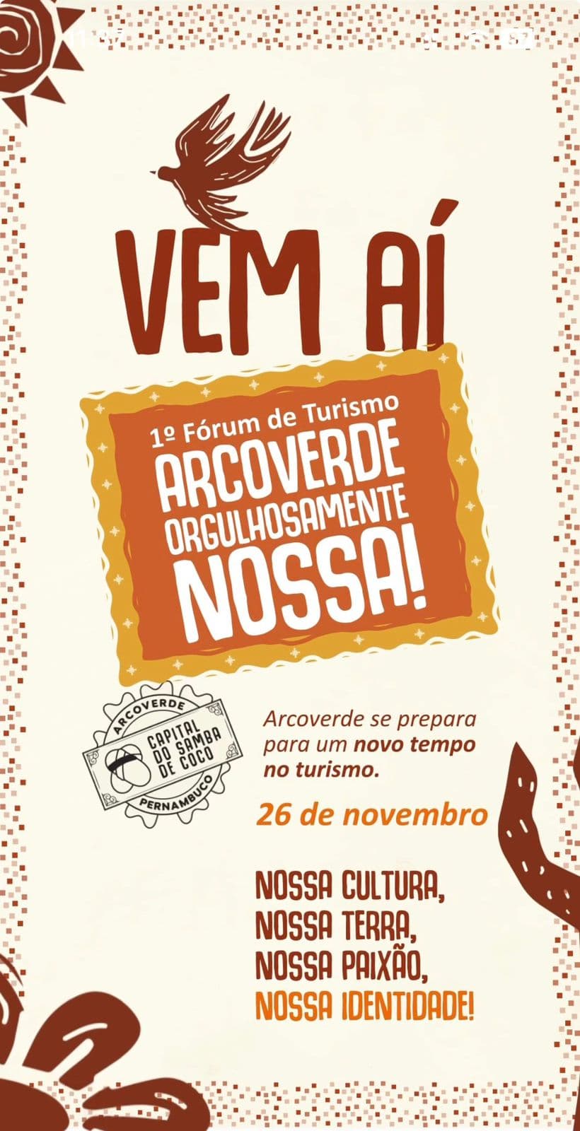 Arcoverde anuncia 1º Fórum de Turismo para fortalecer identidade cultural e impulsionar desenvolvimento