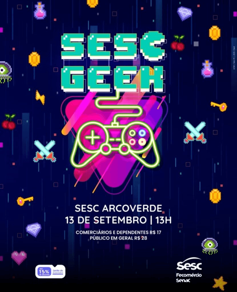 Sesc Arcoverde promove 6ª edição do Sesc Geek neste sábado
