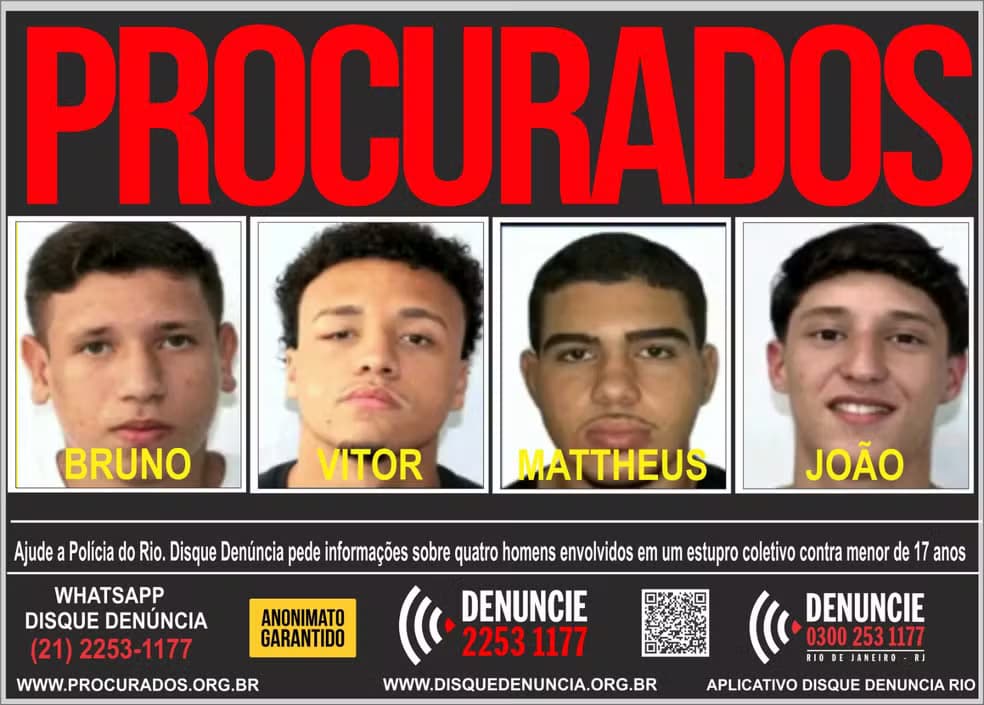 Polícia indicia cinco jovens por estupro coletivo contra adolescente no Rio