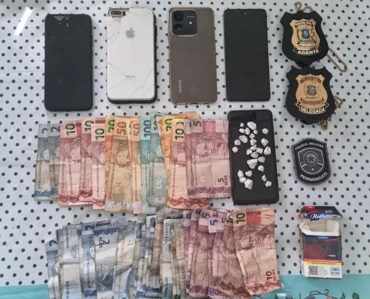 Operação conjunta prende quatro suspeitos por tráfico de drogas em Águas Belas