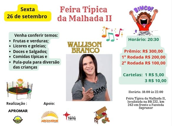 Feira Típica da Malhada II promete animação, música e tradição em Arcoverde