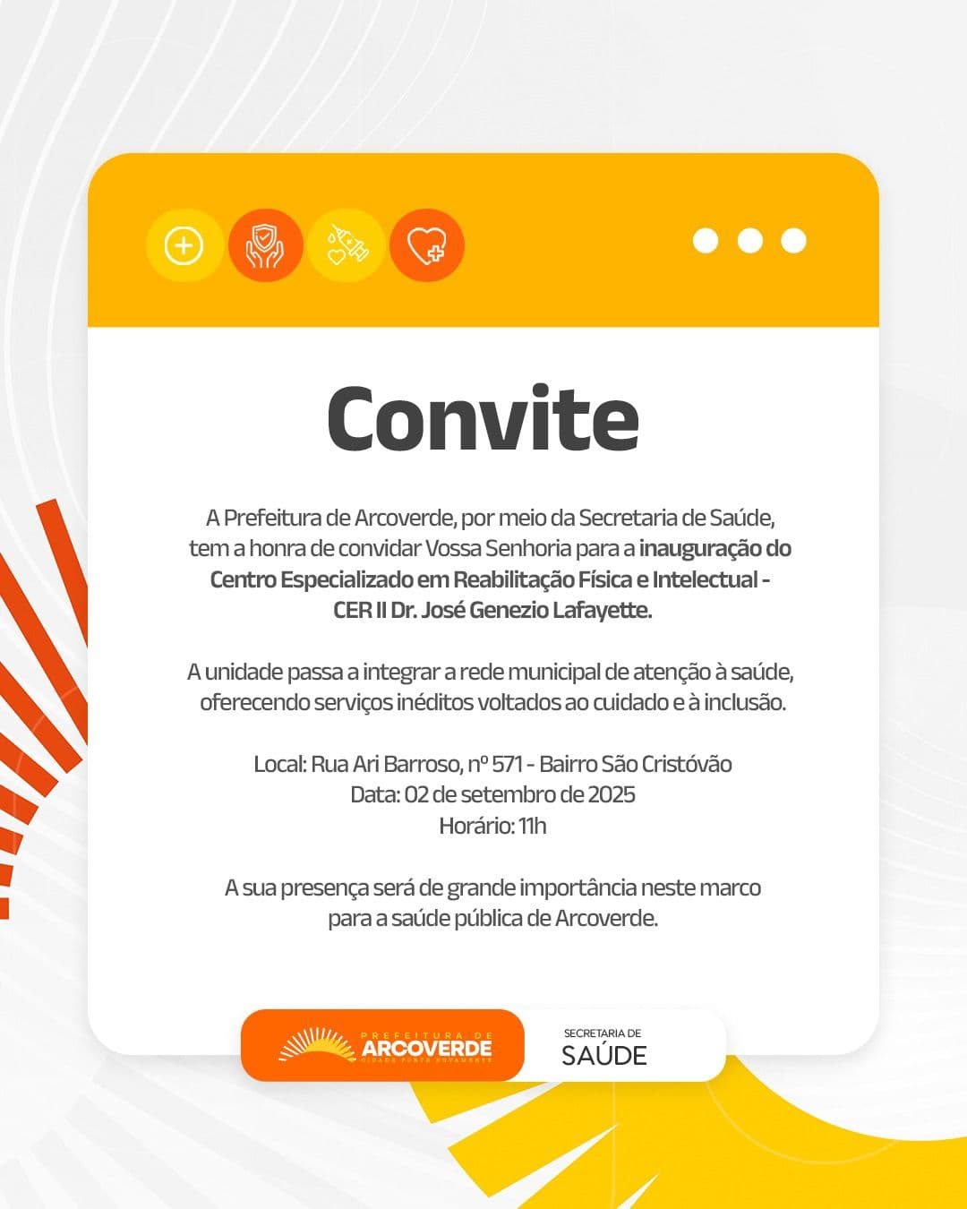 Arcoverde inaugura Centro Especializado em Reabilitação Física e Intelectual nesta terça (2)